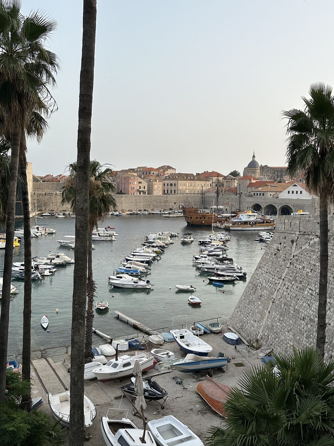 The old port inside the walls.