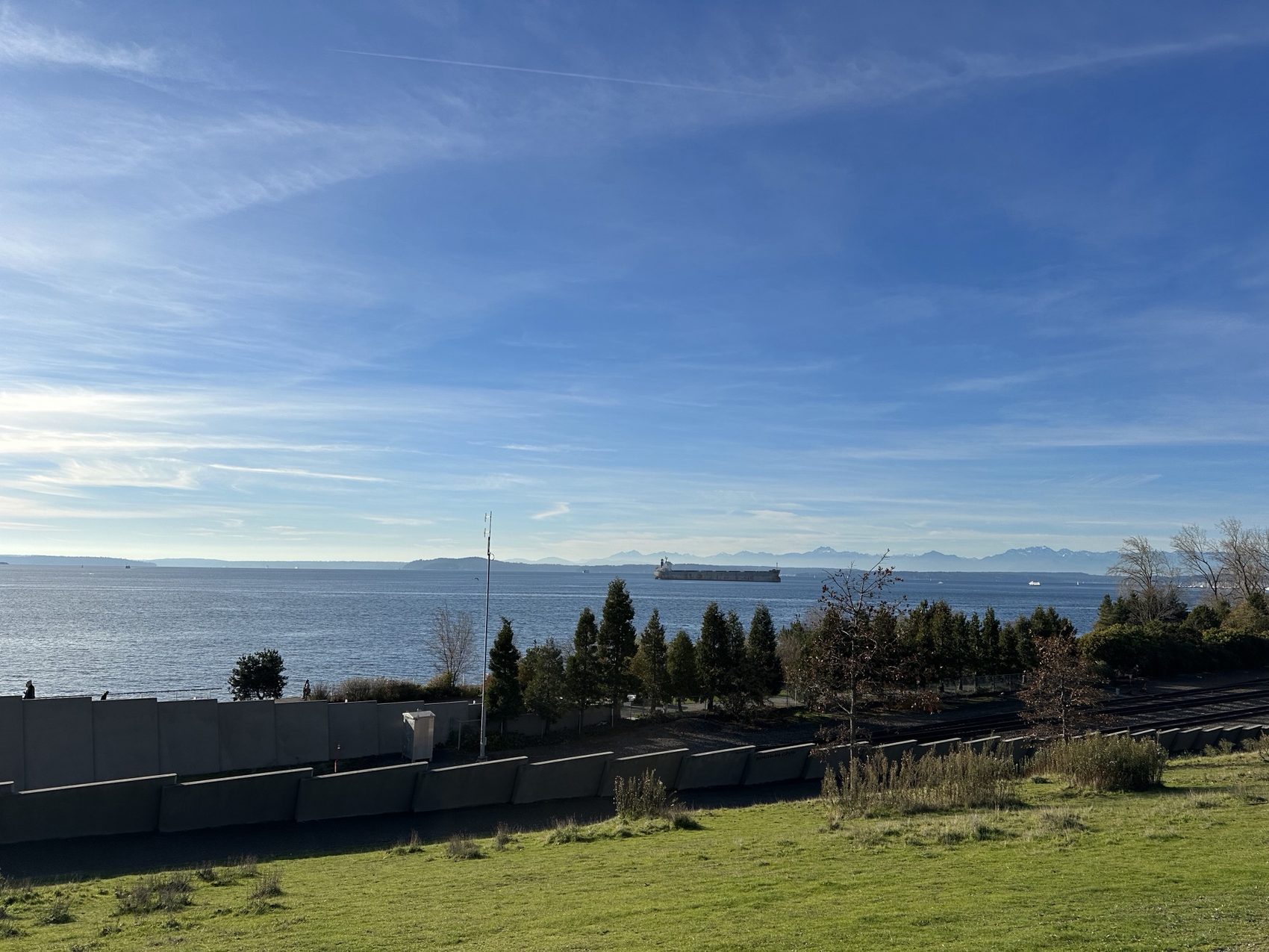Puget Sound and the Olympics from the Olympic Sculpture Park.