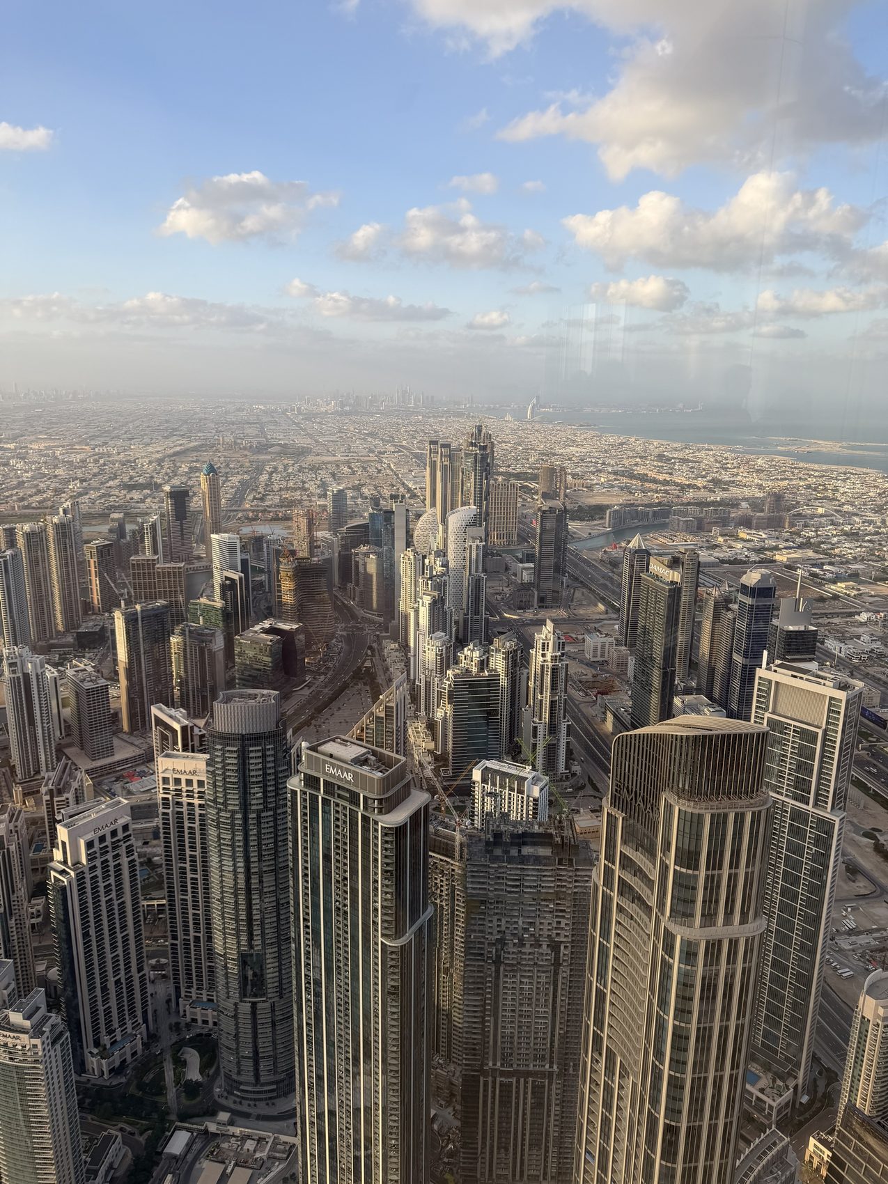 Dubai from the observation deck of the Burj Khalifa.