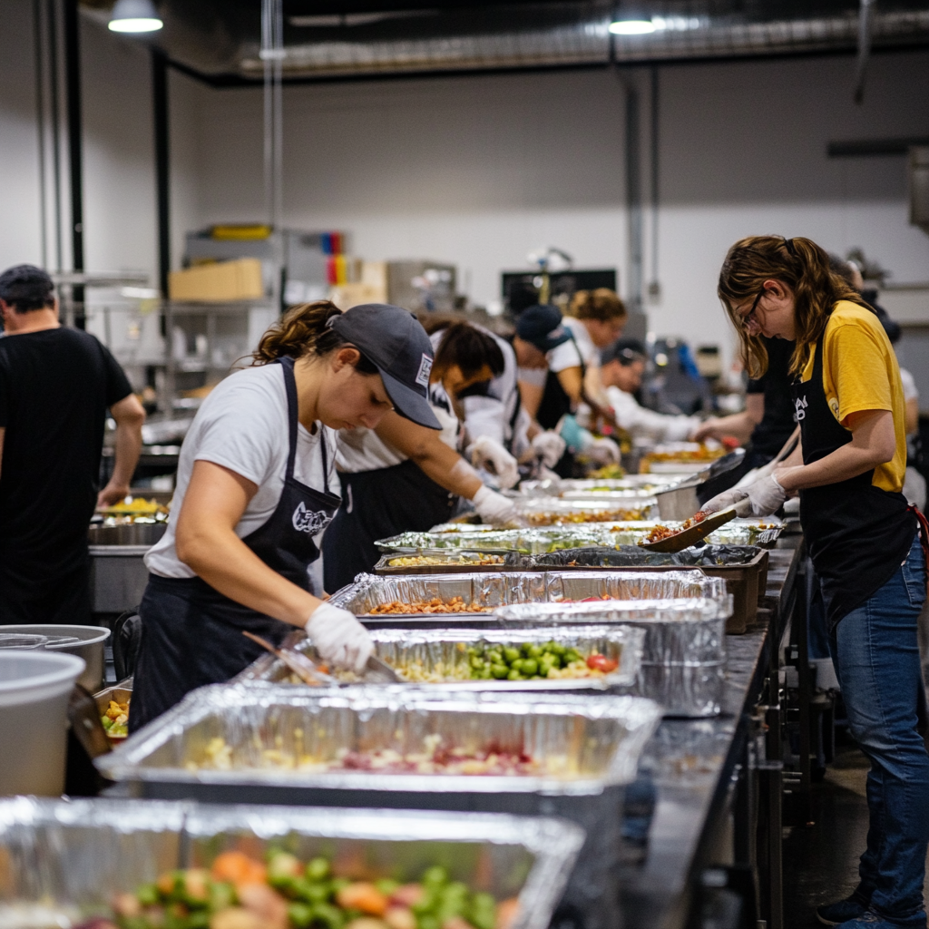 Brendon Pack on a day inside a homeless food kitchen.