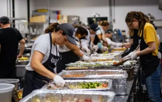 Brendon Pack on a day inside a homeless food kitchen.